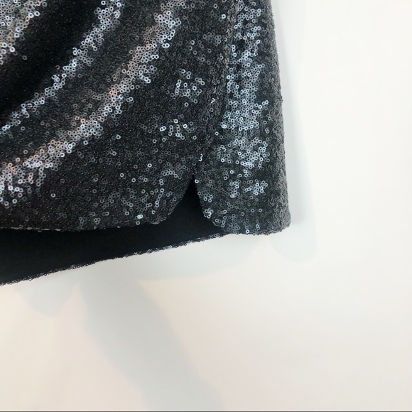 Halogen Black Metallic Sequin Skirt 4P - Picture 6 of 8